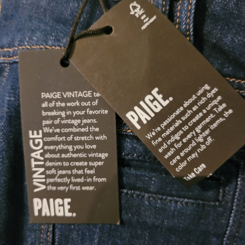 NWT PAIGE Leenah slim wide leg high waist jeans - 31.         A2 - Picture 4 of 12